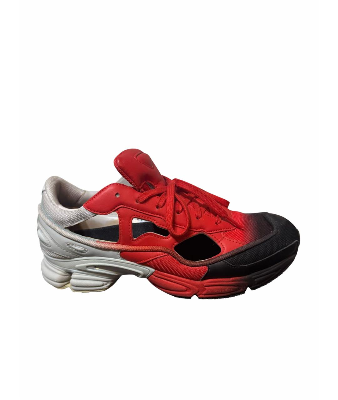 ADIDAS X RAF SIMONS Красные кожаные низкие кроссовки / кеды, фото 1