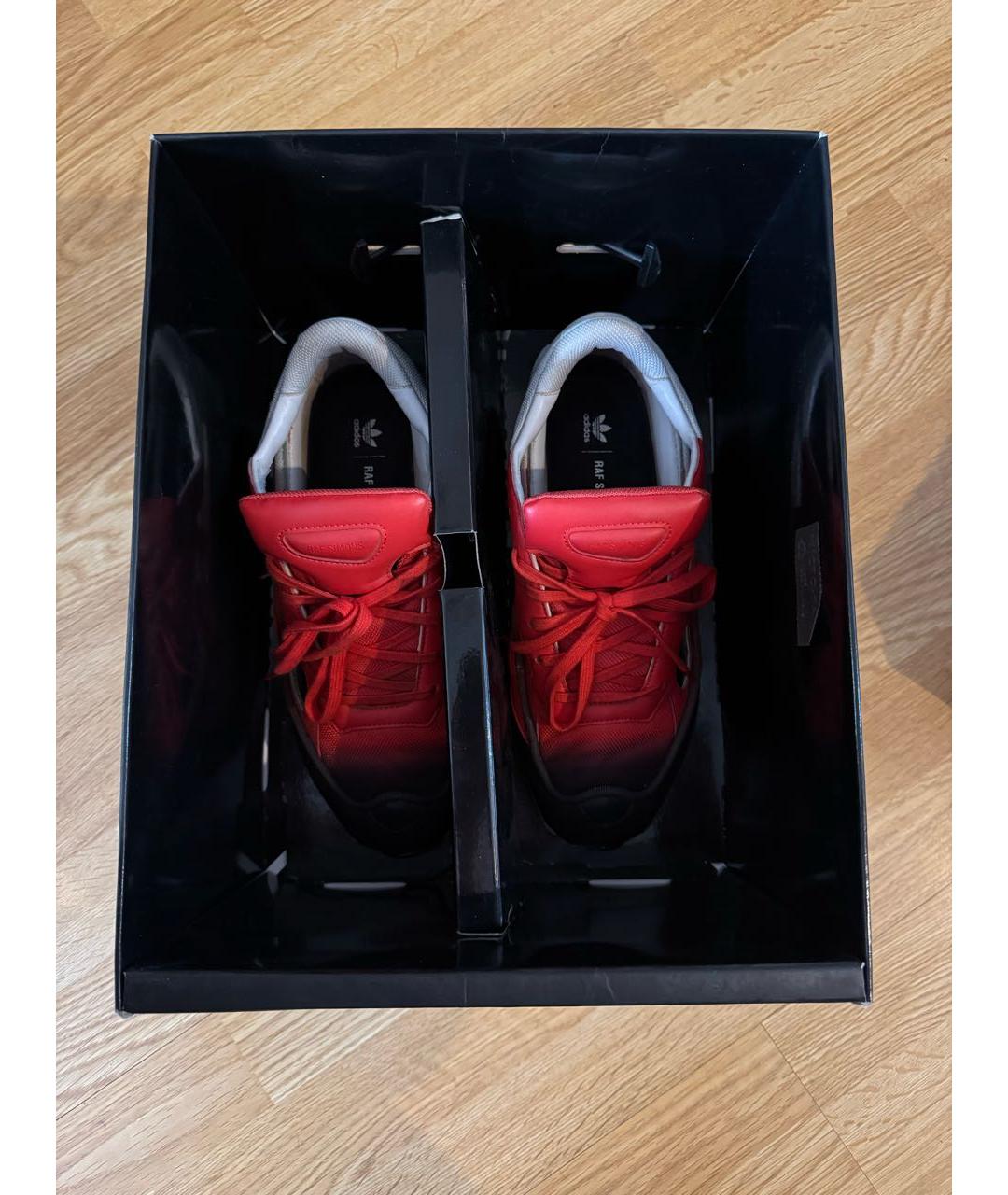 ADIDAS X RAF SIMONS Красные кожаные низкие кроссовки / кеды, фото 8