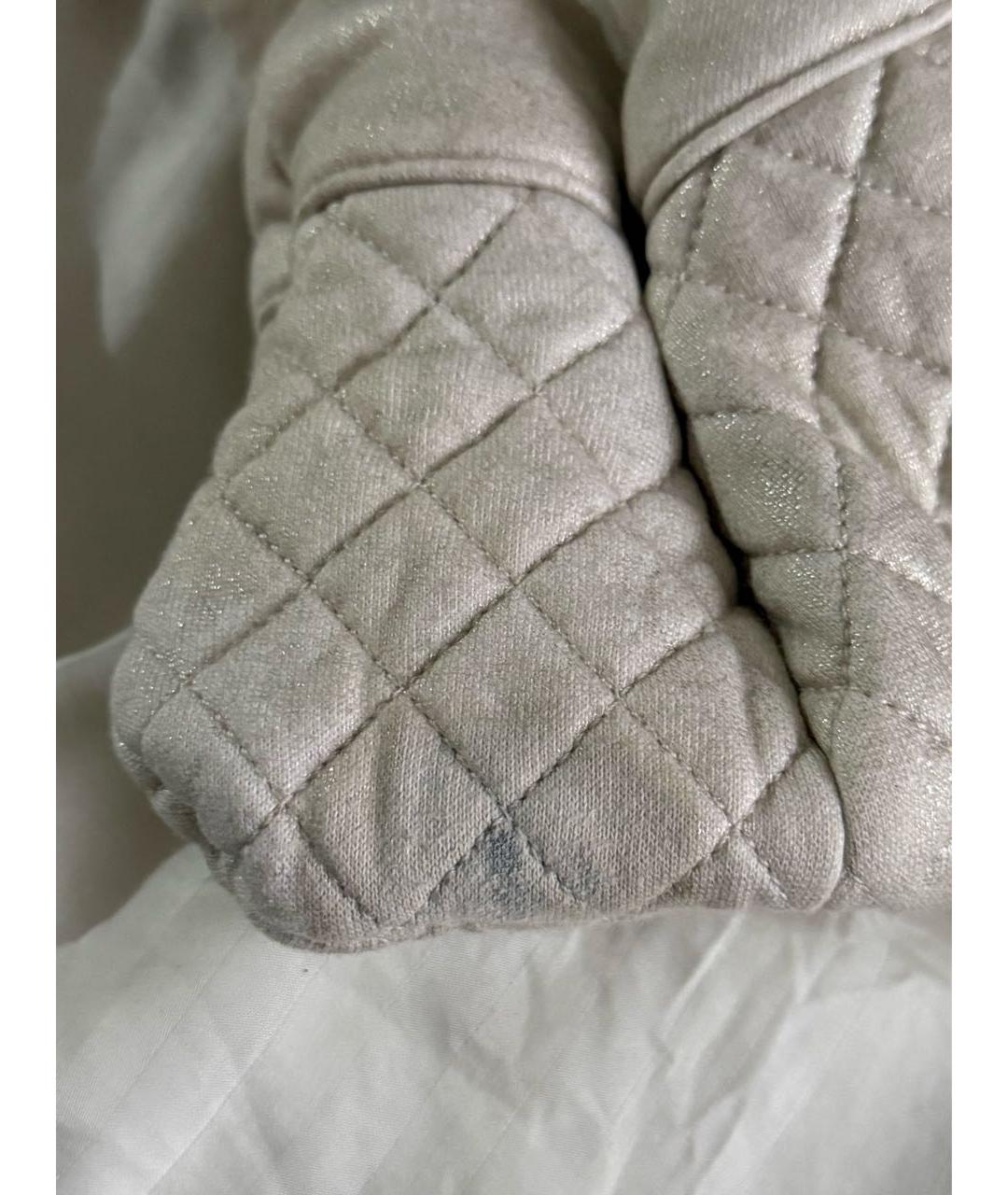 CHANEL Бежевая хлопковая сумка с короткими ручками, фото 7