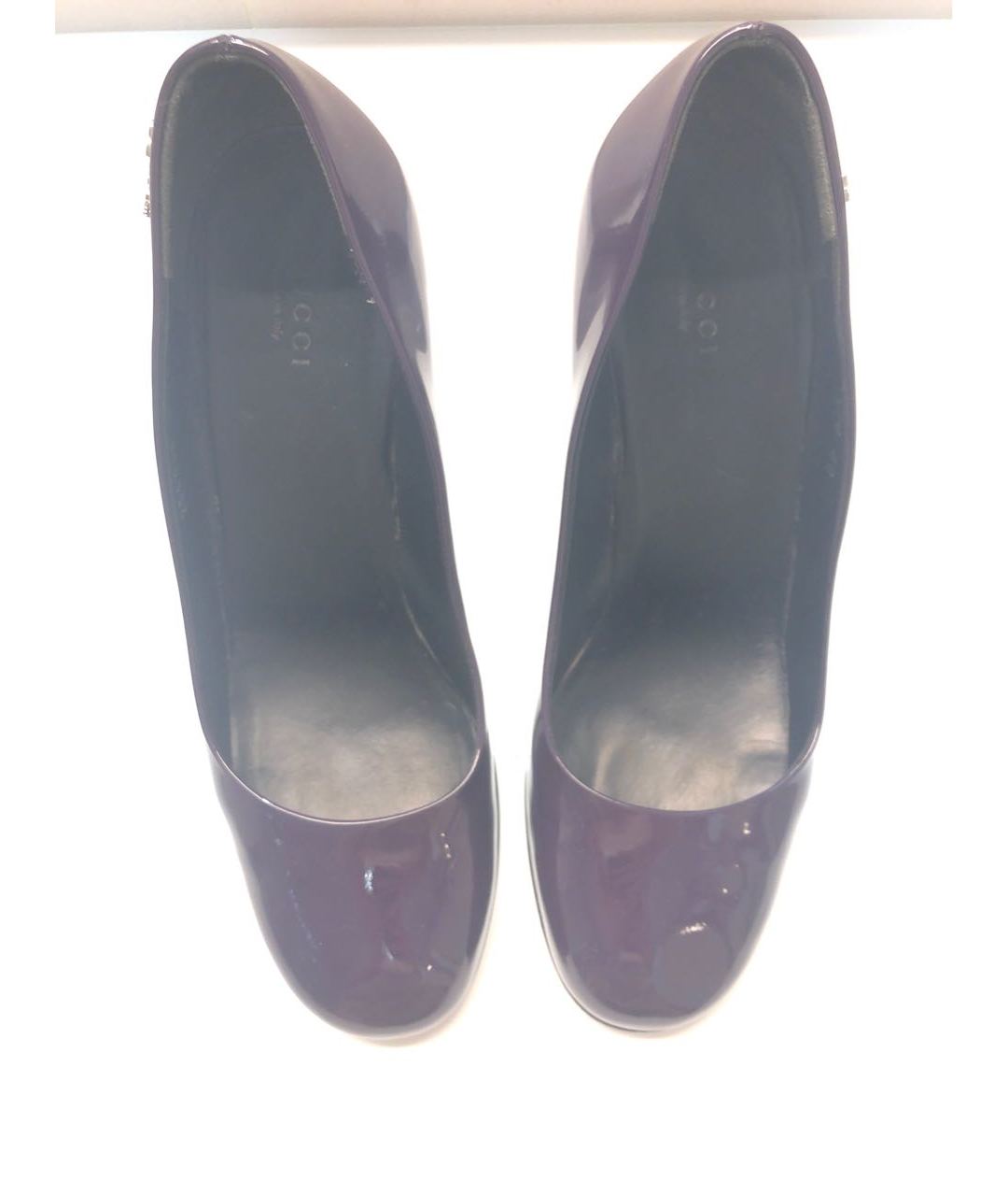 GUCCI Фиолетовые туфли из лакированной кожи, фото 2