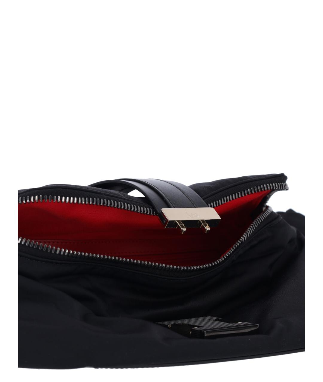 CHRISTIAN LOUBOUTIN Черная тканевая поясная сумка, фото 5