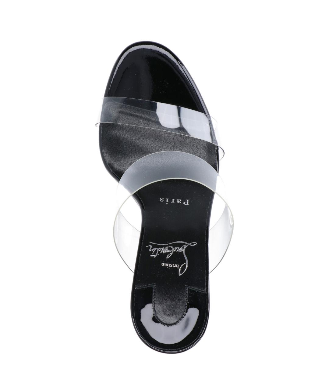 CHRISTIAN LOUBOUTIN Черные кожаные босоножки, фото 5