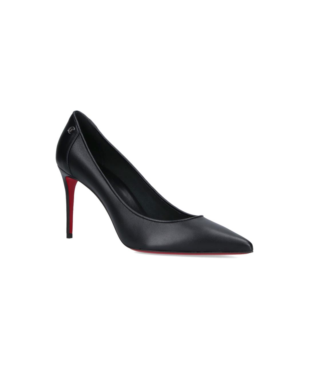 CHRISTIAN LOUBOUTIN Черные кожаные туфли, фото 2