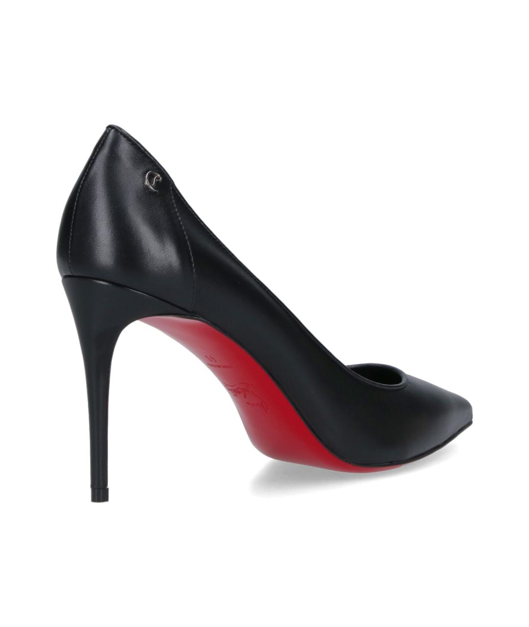 CHRISTIAN LOUBOUTIN Черные кожаные туфли, фото 4