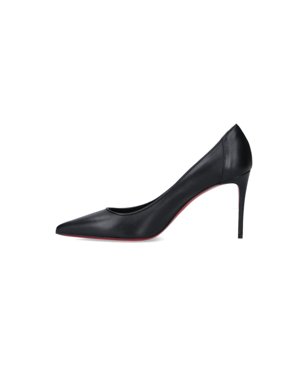 CHRISTIAN LOUBOUTIN Черные кожаные туфли, фото 3