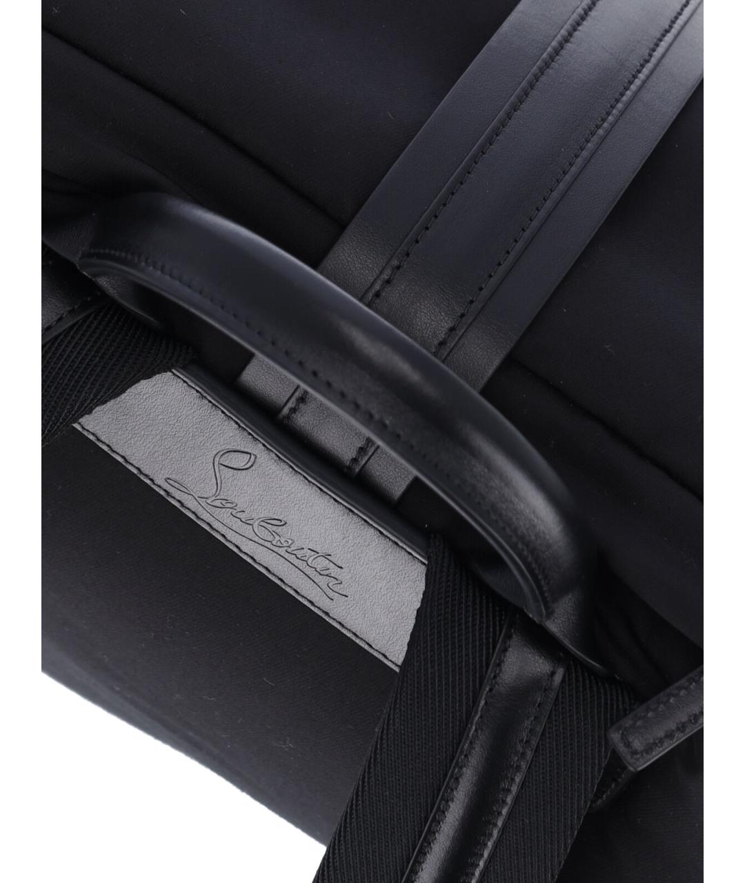 CHRISTIAN LOUBOUTIN Черный кожаный рюкзак, фото 4