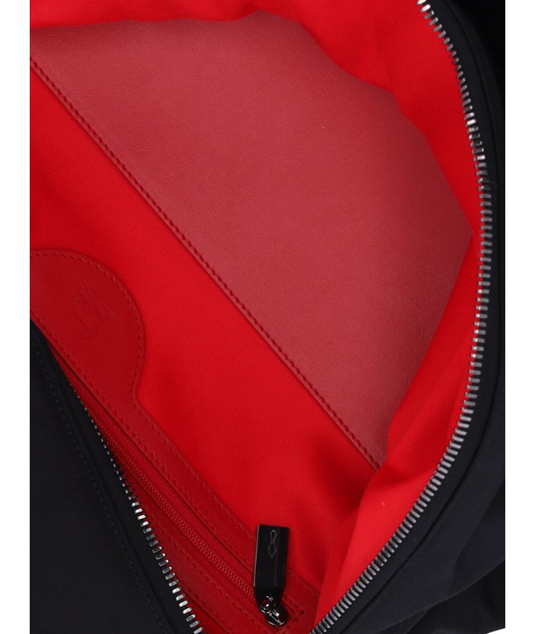 CHRISTIAN LOUBOUTIN Черный кожаный рюкзак, фото 6