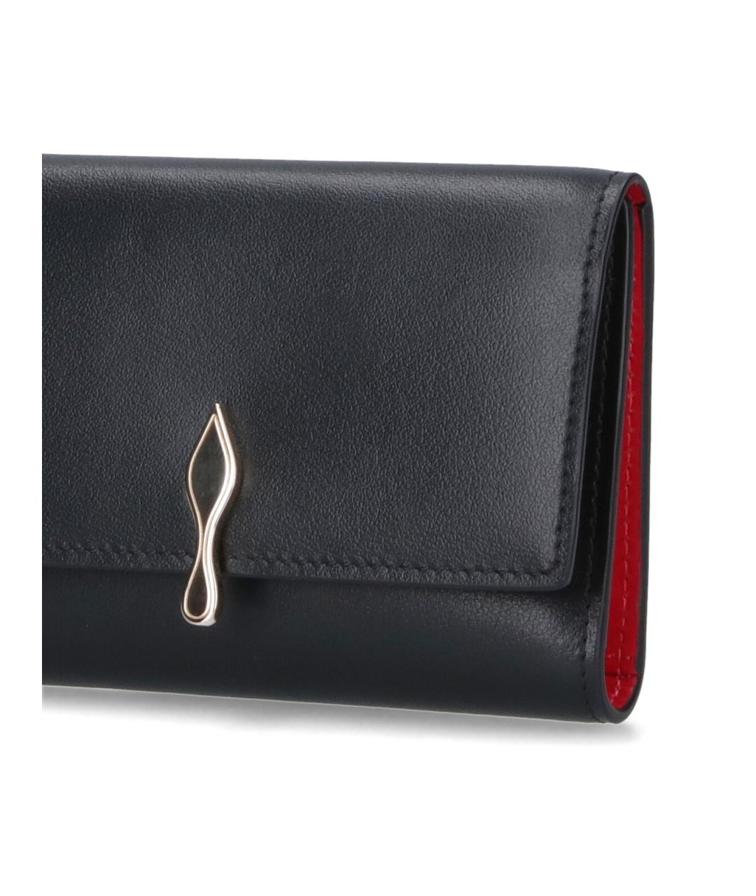 CHRISTIAN LOUBOUTIN Черный кожаный кошелек, фото 5