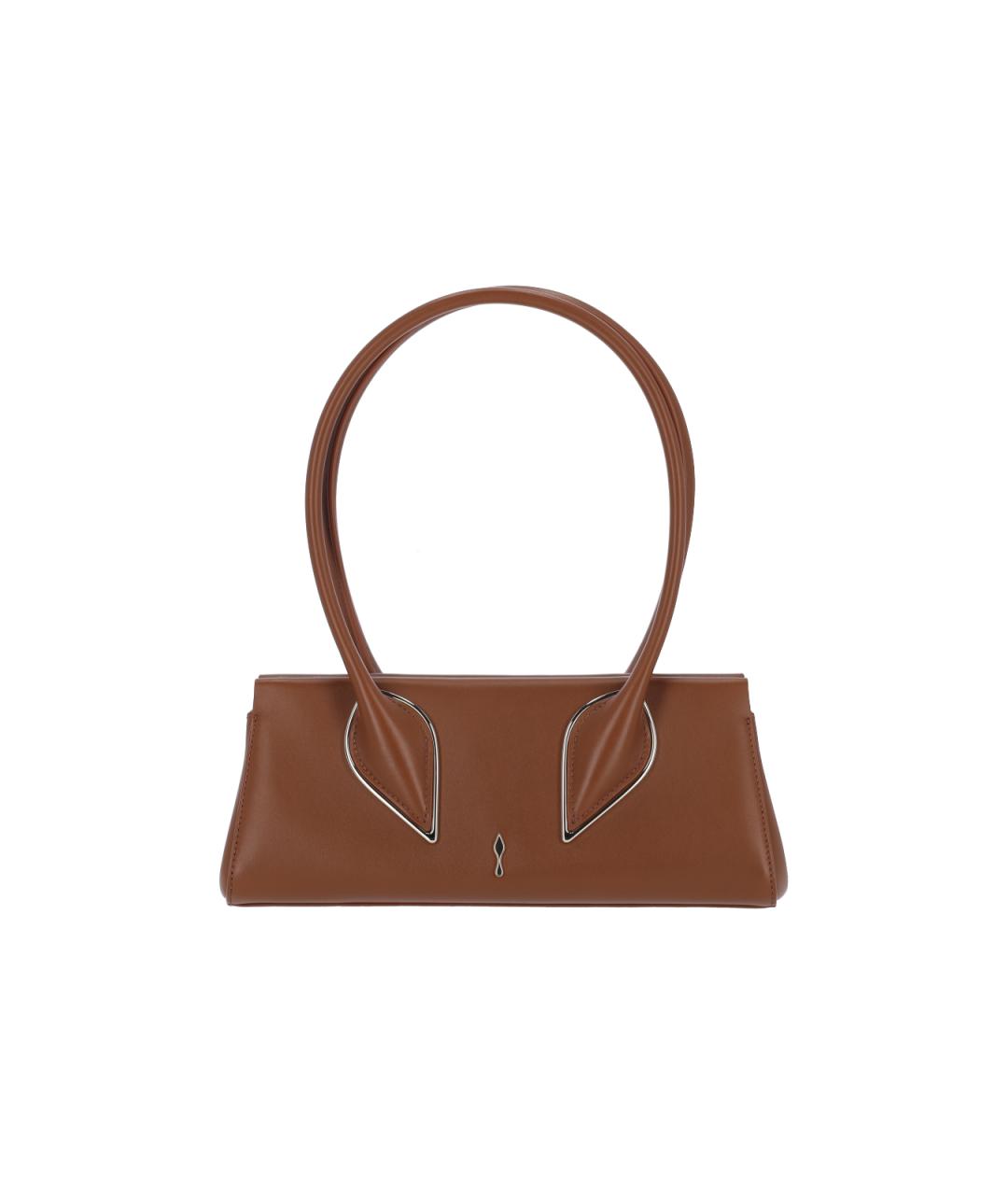 CHRISTIAN LOUBOUTIN Коричневая кожаная сумка тоут, фото 1