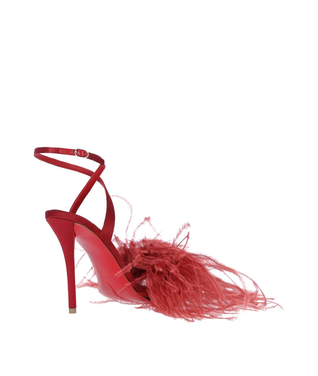 CHRISTIAN LOUBOUTIN Красные кожаные босоножки, фото 4