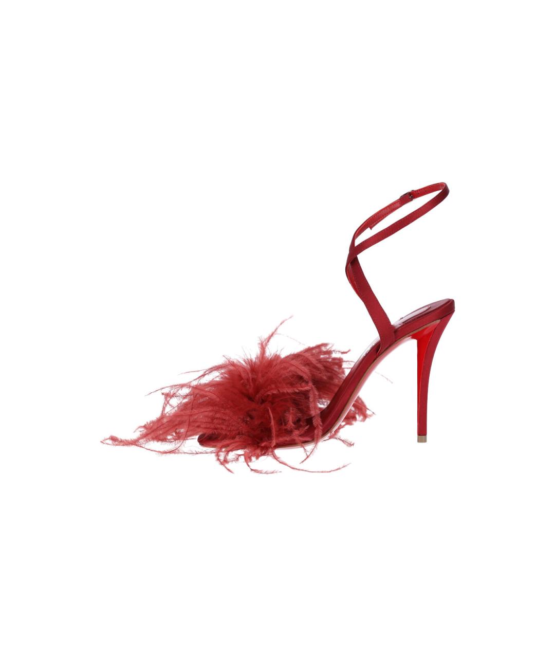 CHRISTIAN LOUBOUTIN Красные кожаные босоножки, фото 3