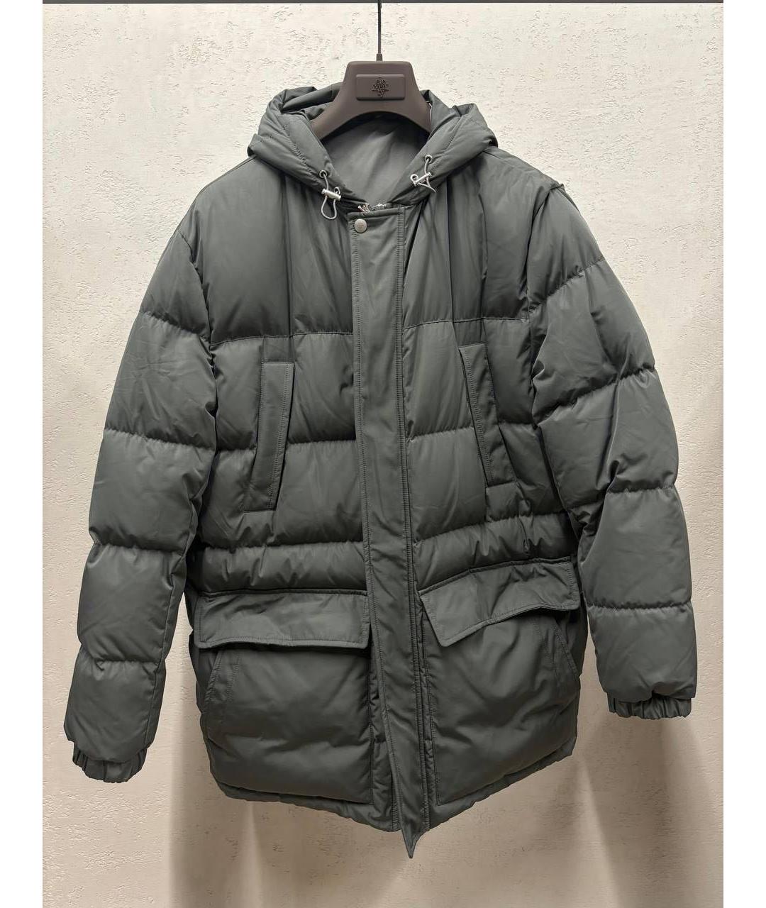 ELEVENTY Серый полиэстеровый пуховик, фото 5