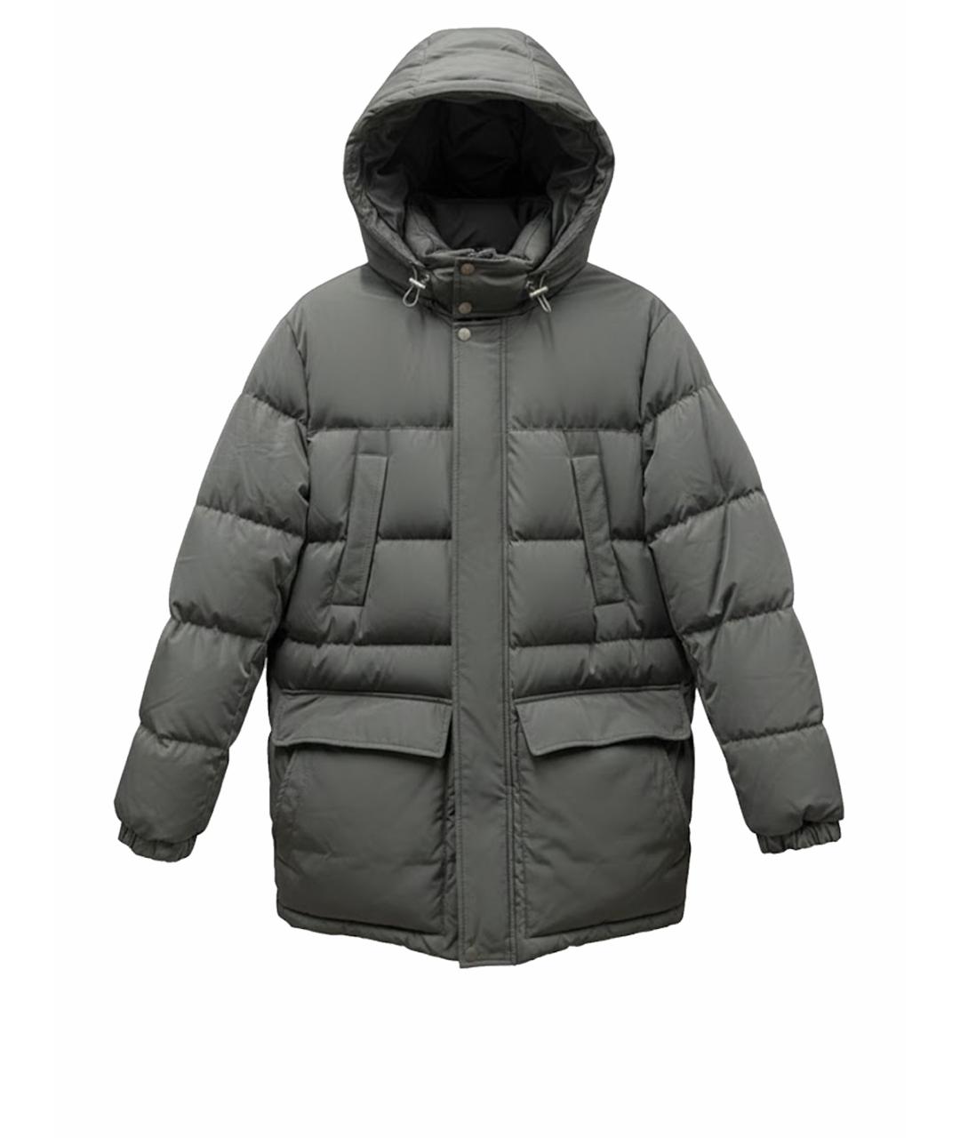 ELEVENTY Серый полиэстеровый пуховик, фото 1