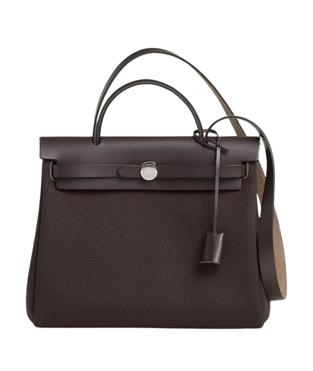 HERMES Коричневая тканевая сумка через плечо, фото 1