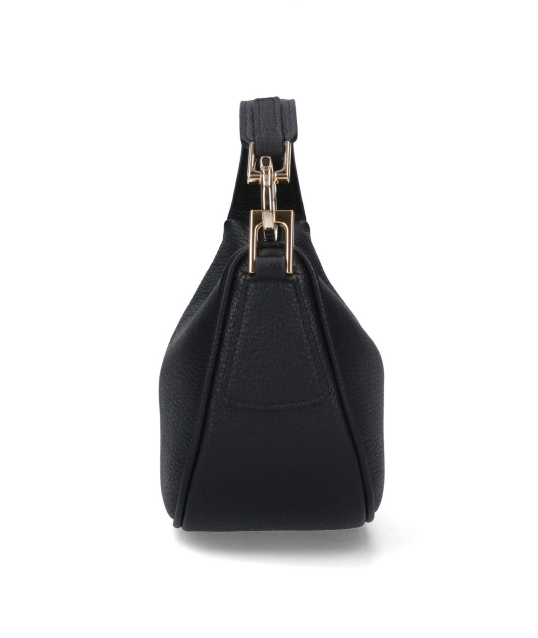 FERRAGAMO Черная кожаная сумка с короткими ручками, фото 5