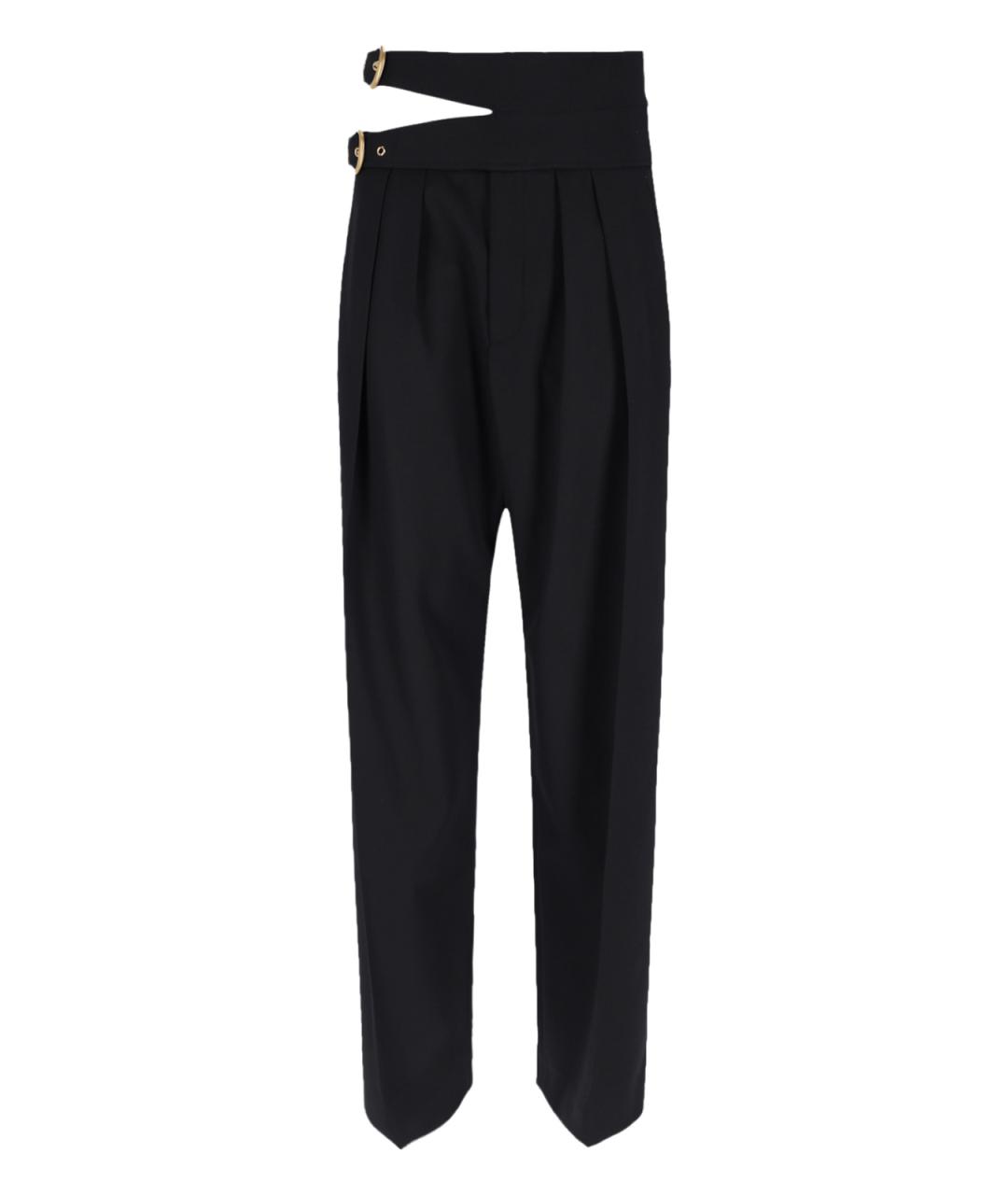 CHLOE Черные хлопковые прямые брюки, фото 1