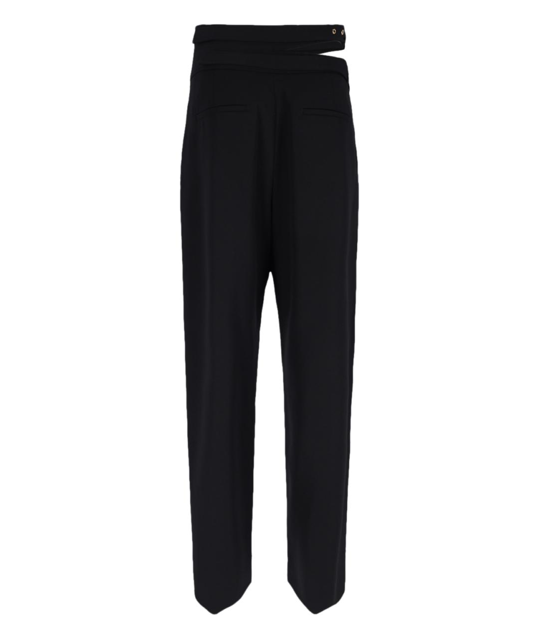 CHLOE Черные хлопковые прямые брюки, фото 2