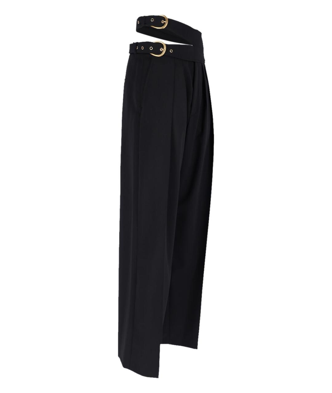 CHLOE Черные хлопковые прямые брюки, фото 3