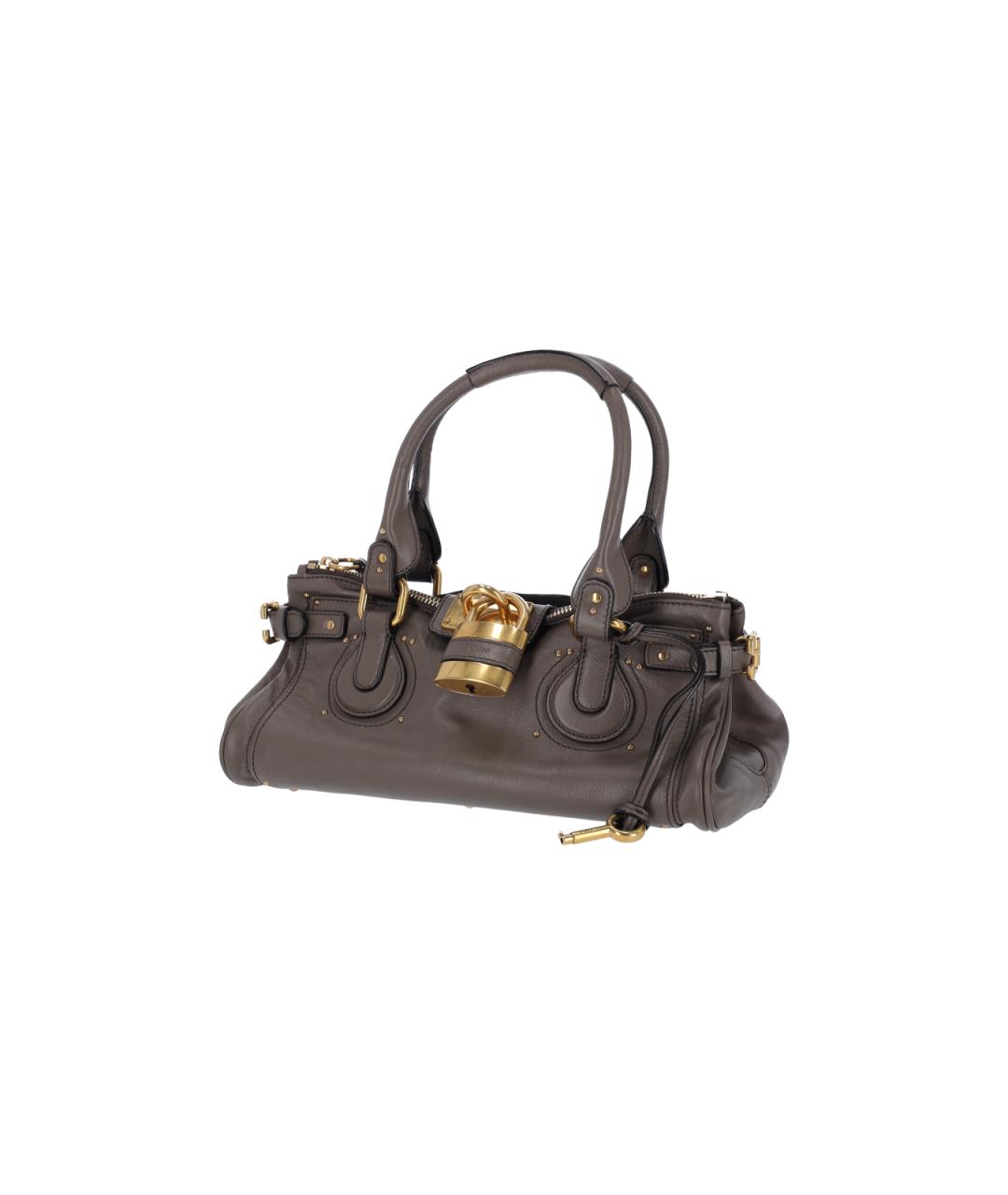 CHLOE Бежевая кожаная сумка с короткими ручками, фото 2