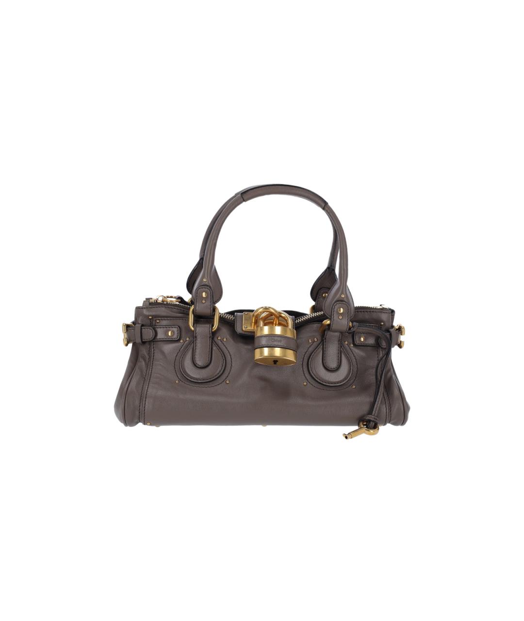 CHLOE Бежевая кожаная сумка с короткими ручками, фото 1