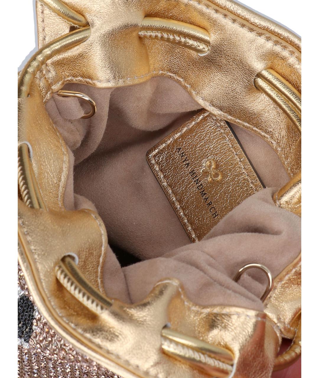 ANYA HINDMARCH Золотая сумка через плечо, фото 4
