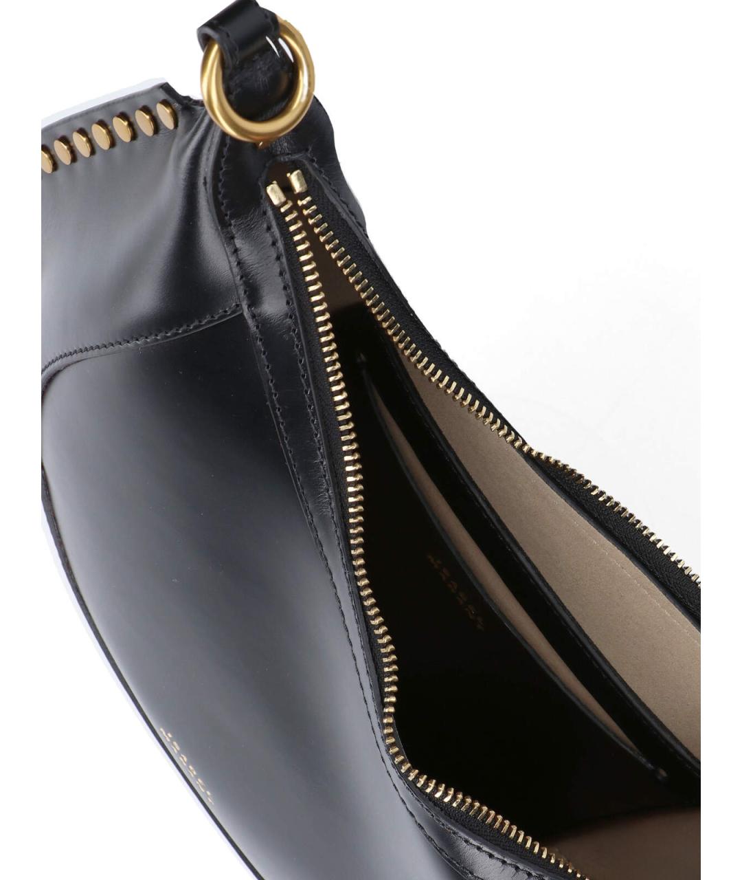 ISABEL MARANT Черная кожаная сумка через плечо, фото 4