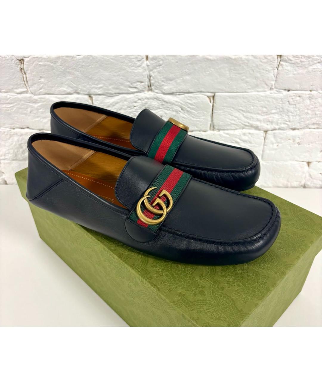 GUCCI Черные кожаные мокасины, фото 9