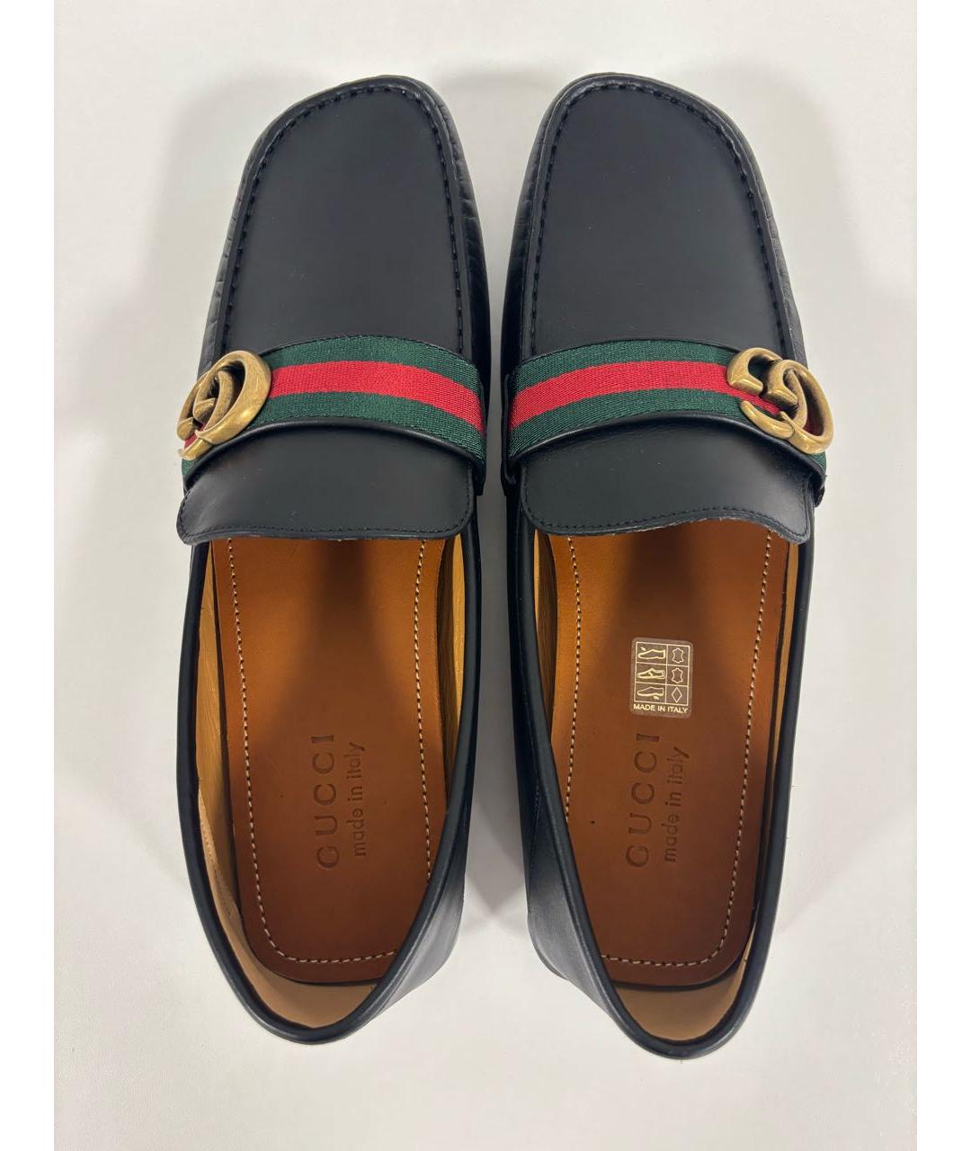 GUCCI Черные кожаные мокасины, фото 3