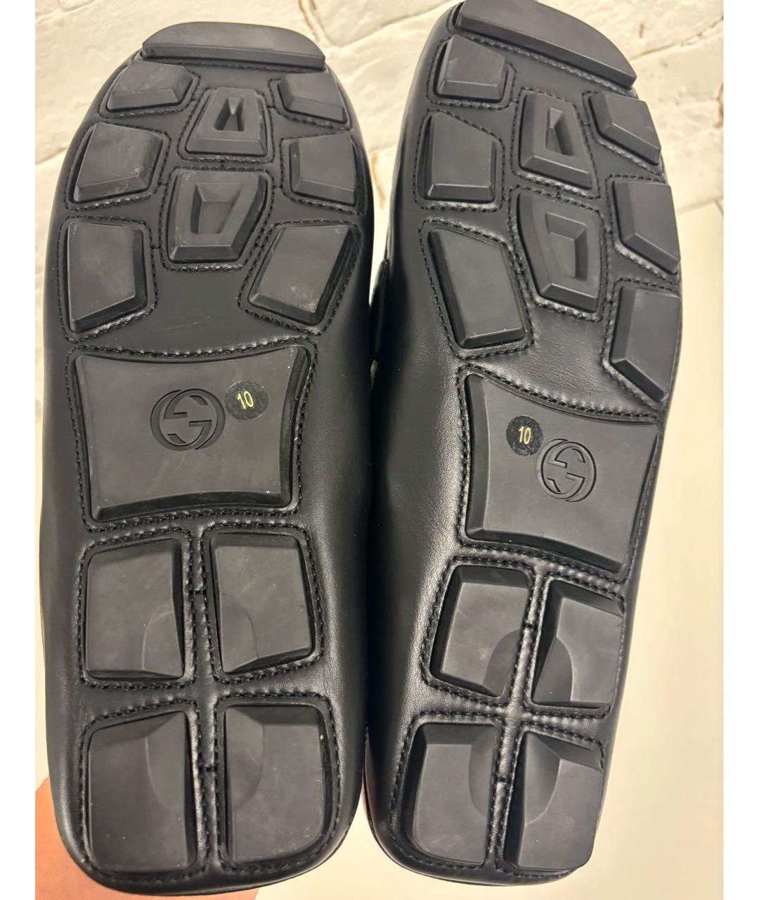 GUCCI Черные кожаные мокасины, фото 8