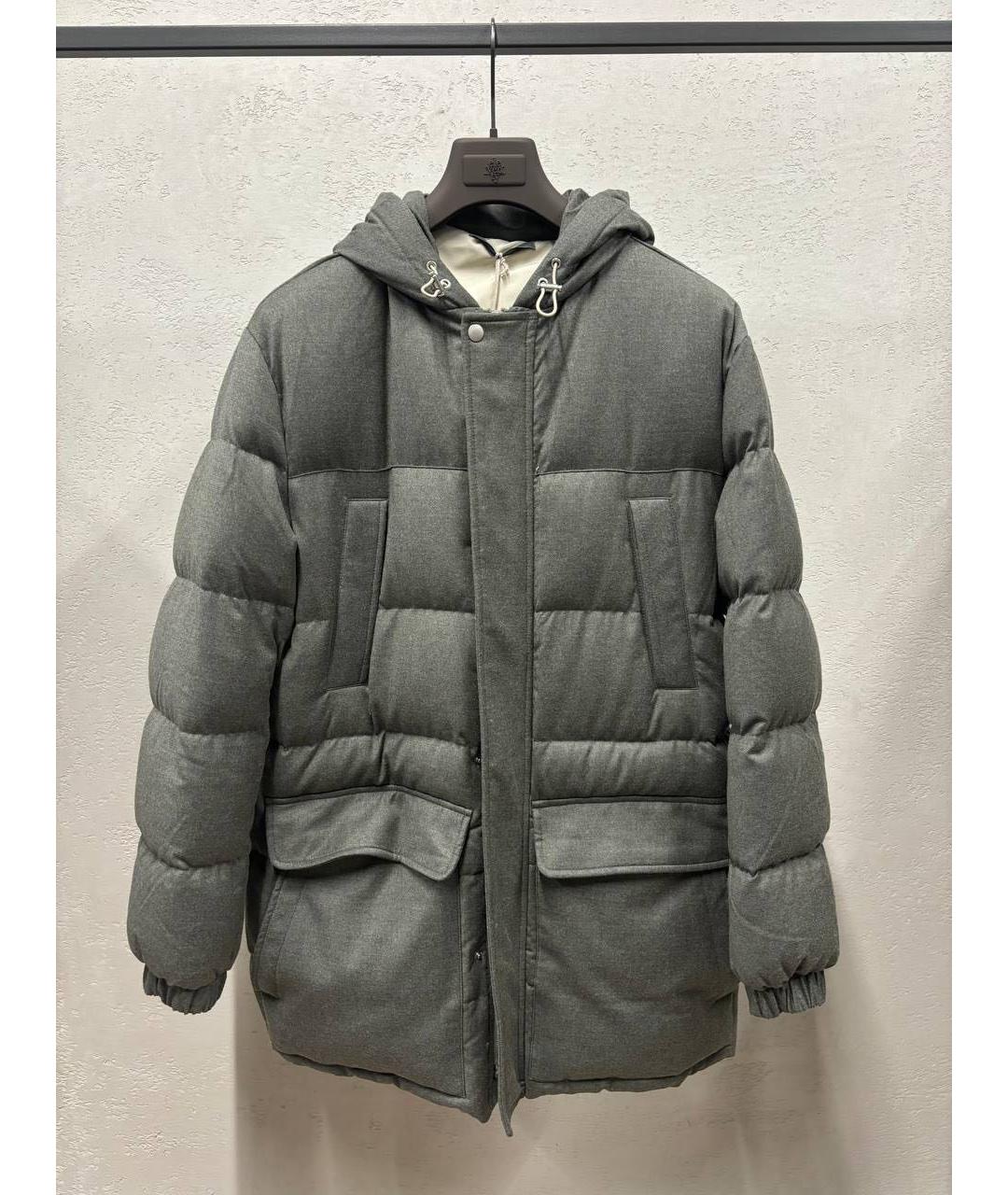 ELEVENTY Хаки шелковый пуховик, фото 5