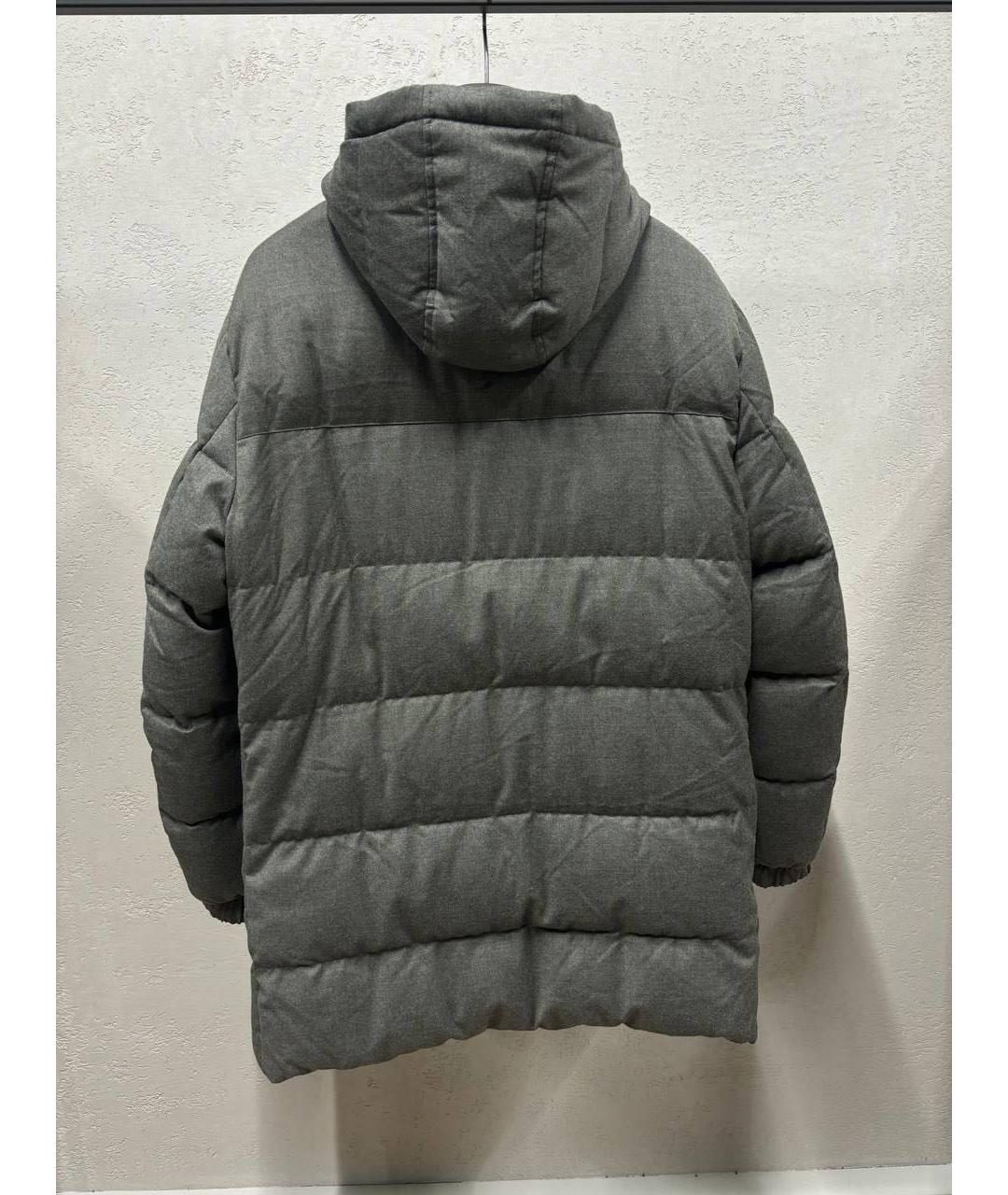 ELEVENTY Хаки шелковый пуховик, фото 2