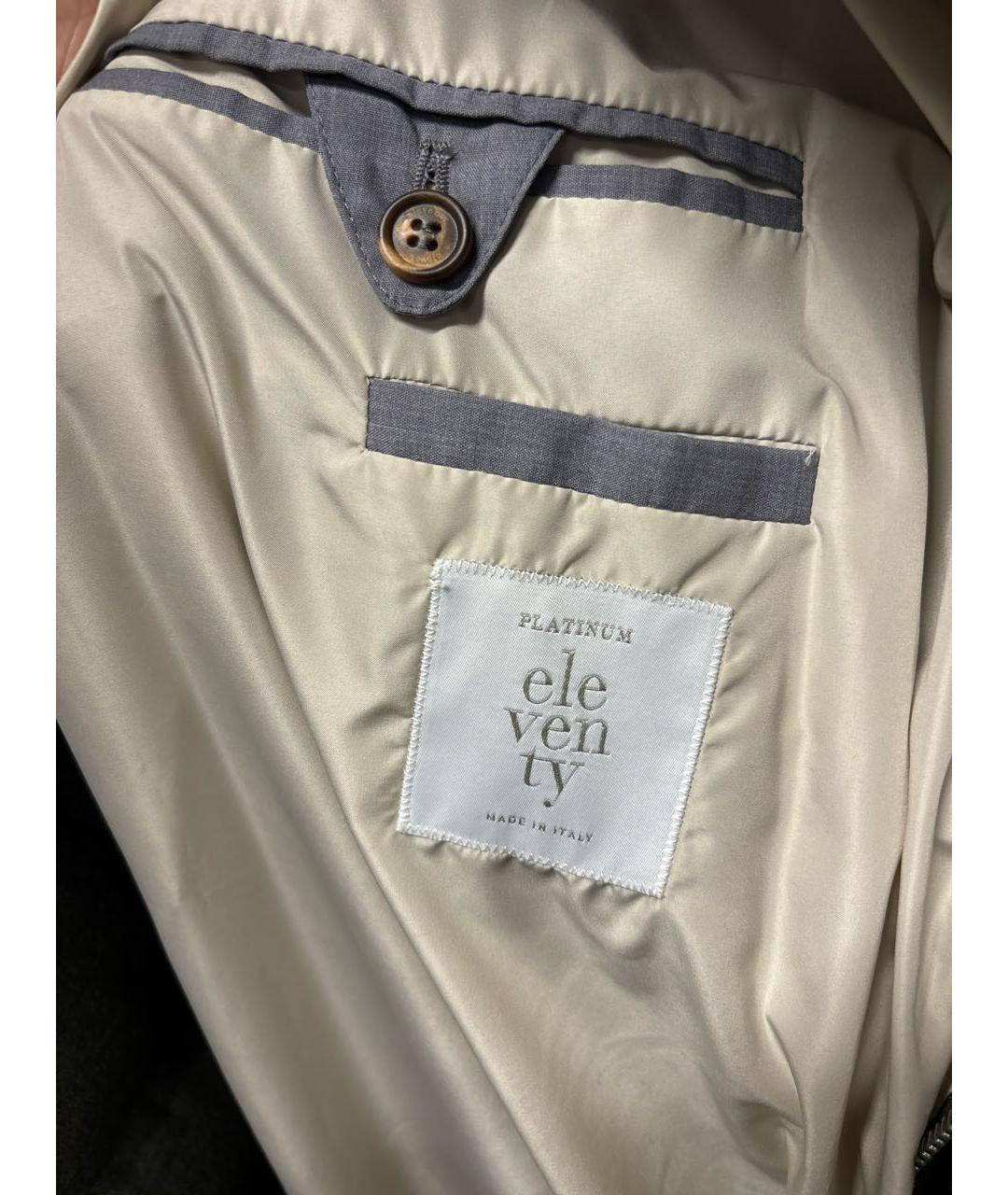 ELEVENTY Хаки шелковый пуховик, фото 3