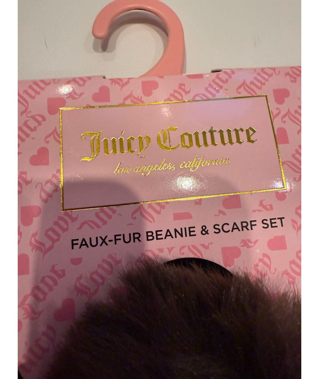 JUICY COUTURE Коричневая шапка, фото 4