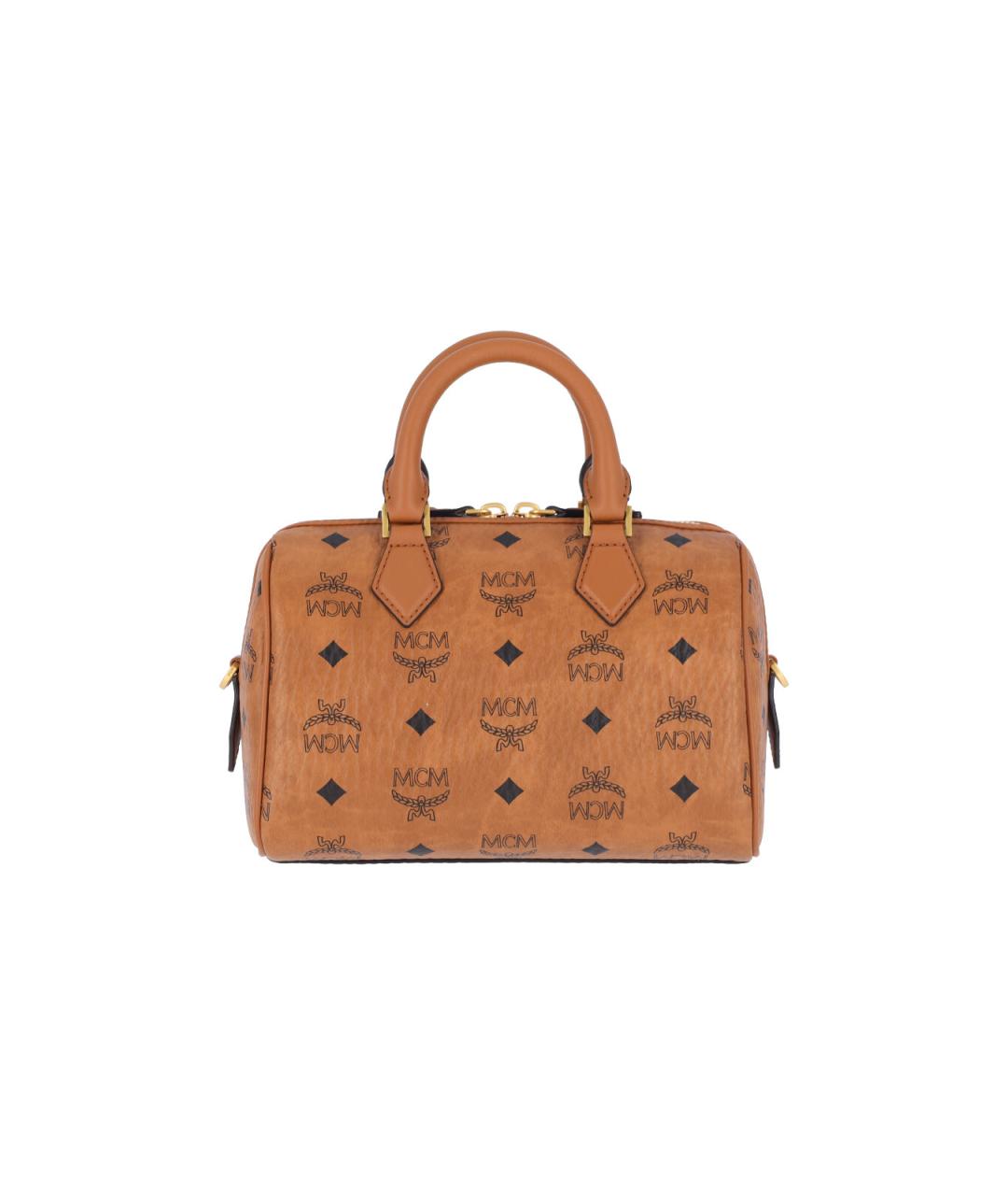 MCM Коричневая сумка тоут из искусственной кожи, фото 3