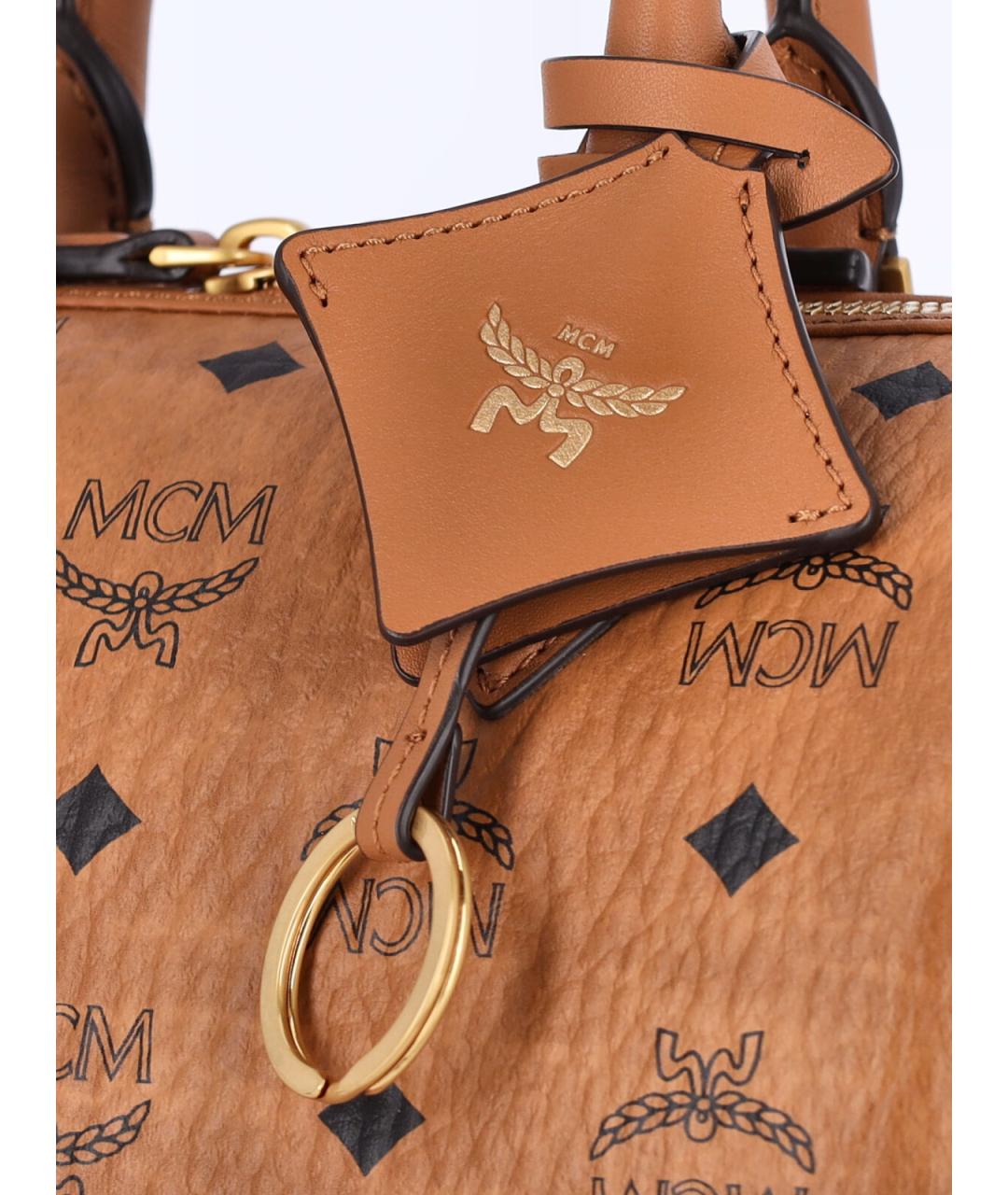 MCM Коричневая сумка тоут из искусственной кожи, фото 4