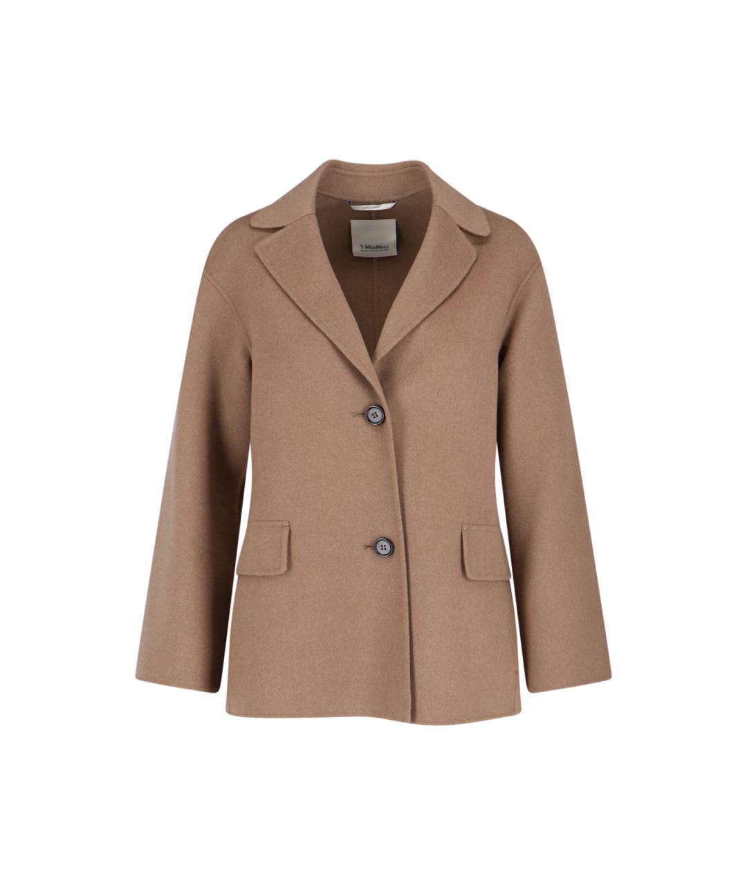 'S MAX MARA Коричневая шерстяная куртка, фото 1