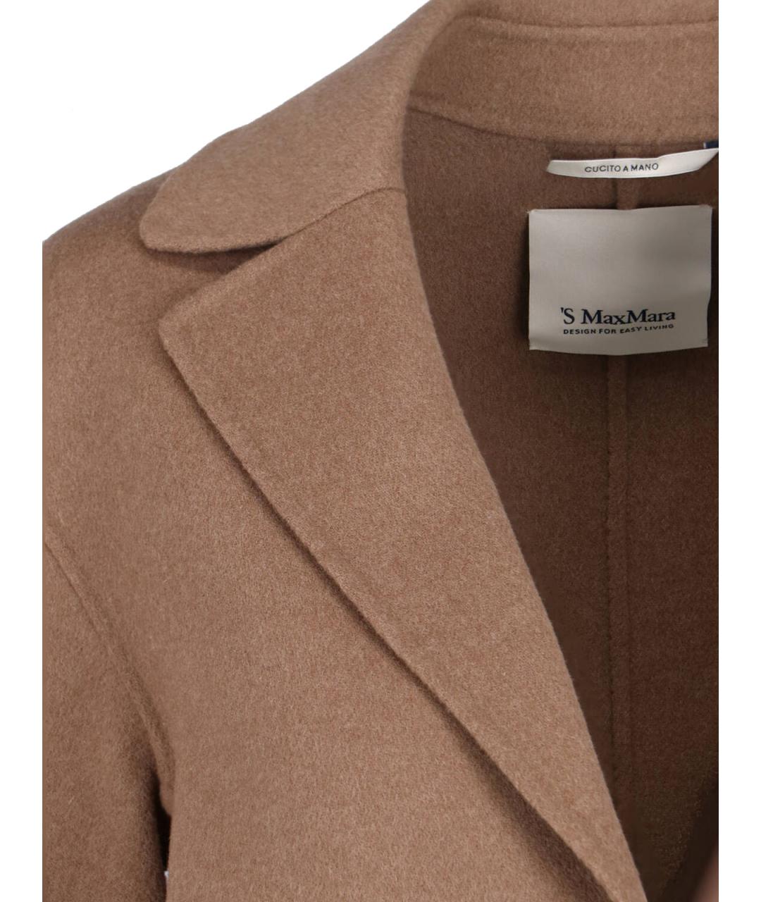 'S MAX MARA Коричневая шерстяная куртка, фото 5