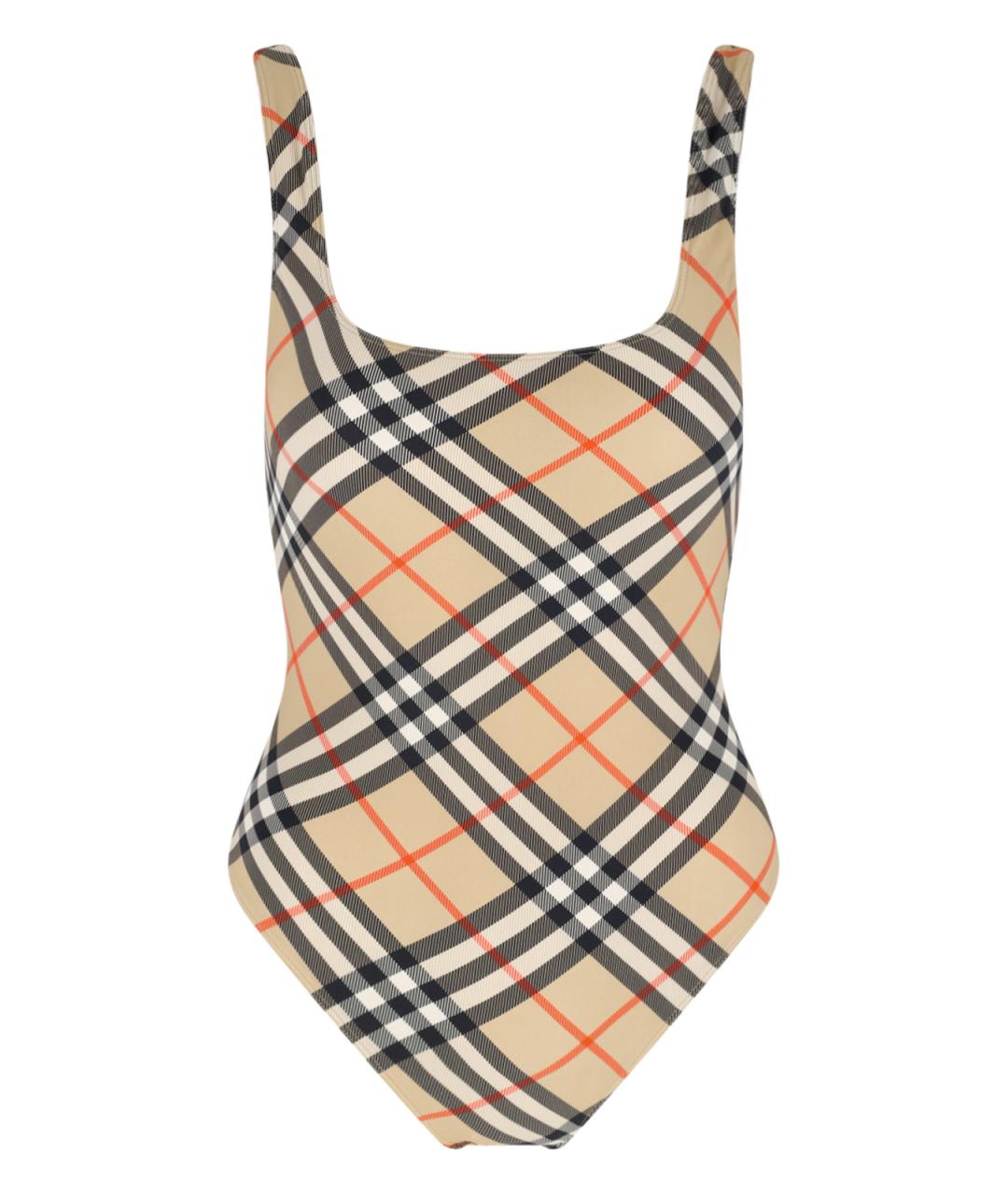 BURBERRY Бежевый полиамидовый купальник, фото 1