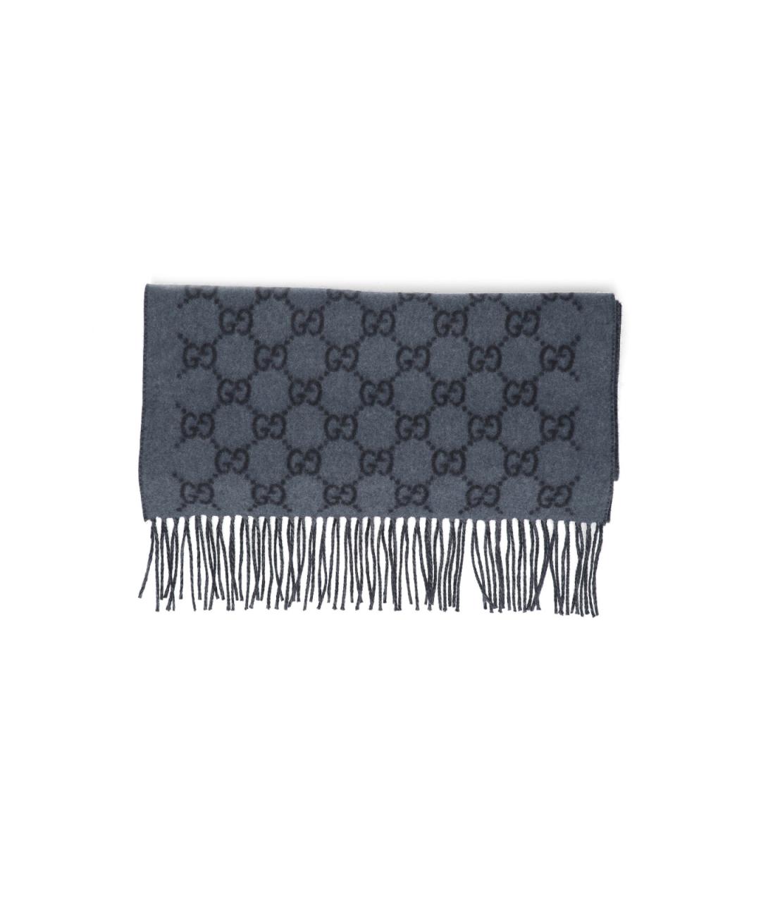 GUCCI Серый кашемировый шарф, фото 2
