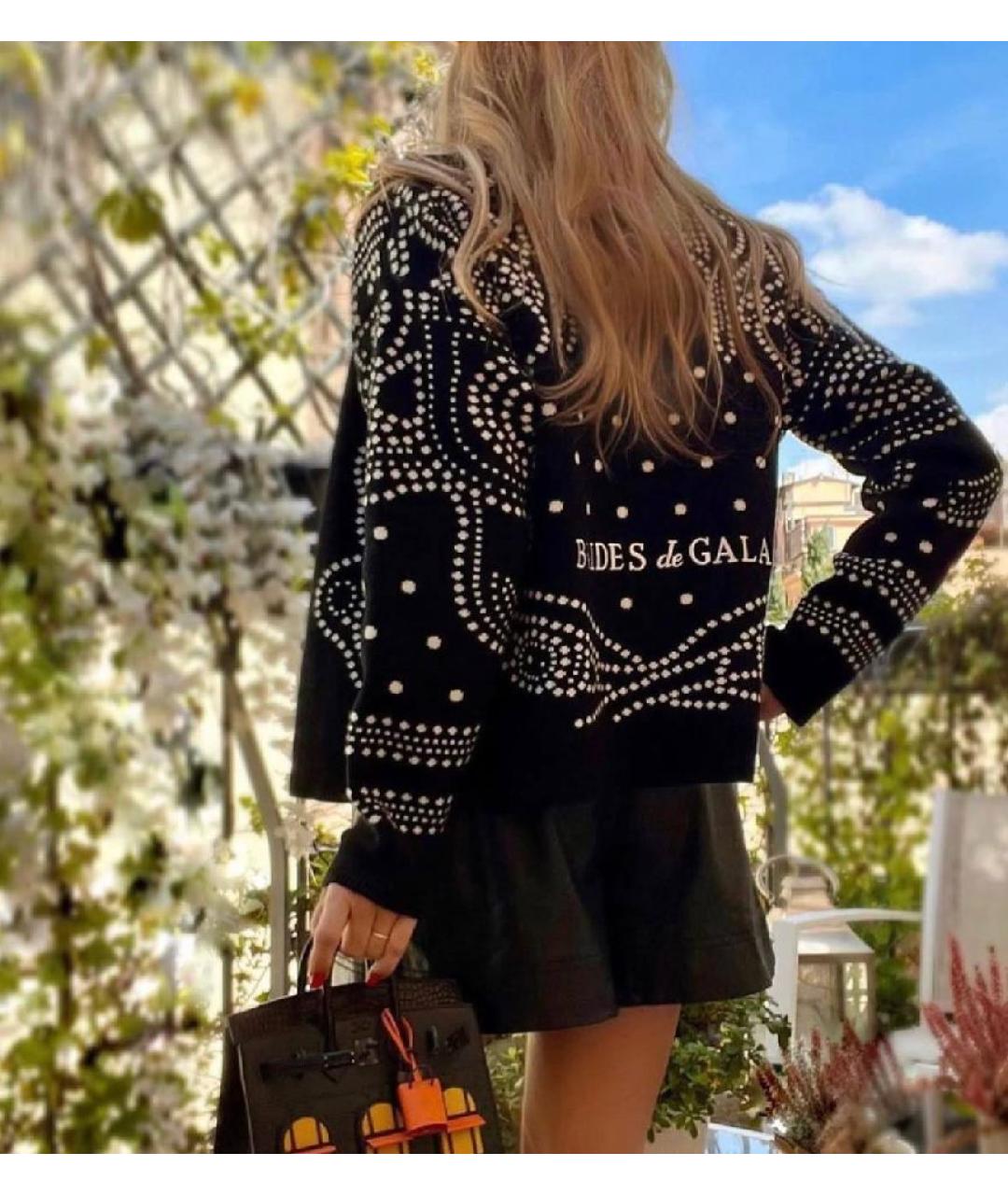 HERMES Черный кашемировый кардиган, фото 5