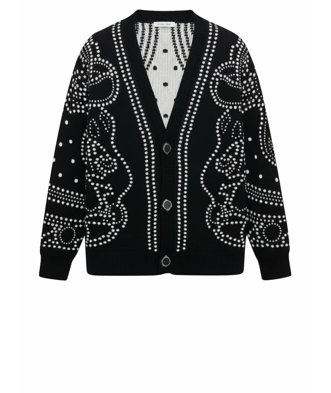 HERMES Черный кашемировый кардиган, фото 1