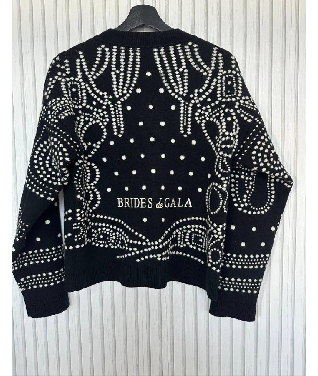 HERMES Черный кашемировый кардиган, фото 2