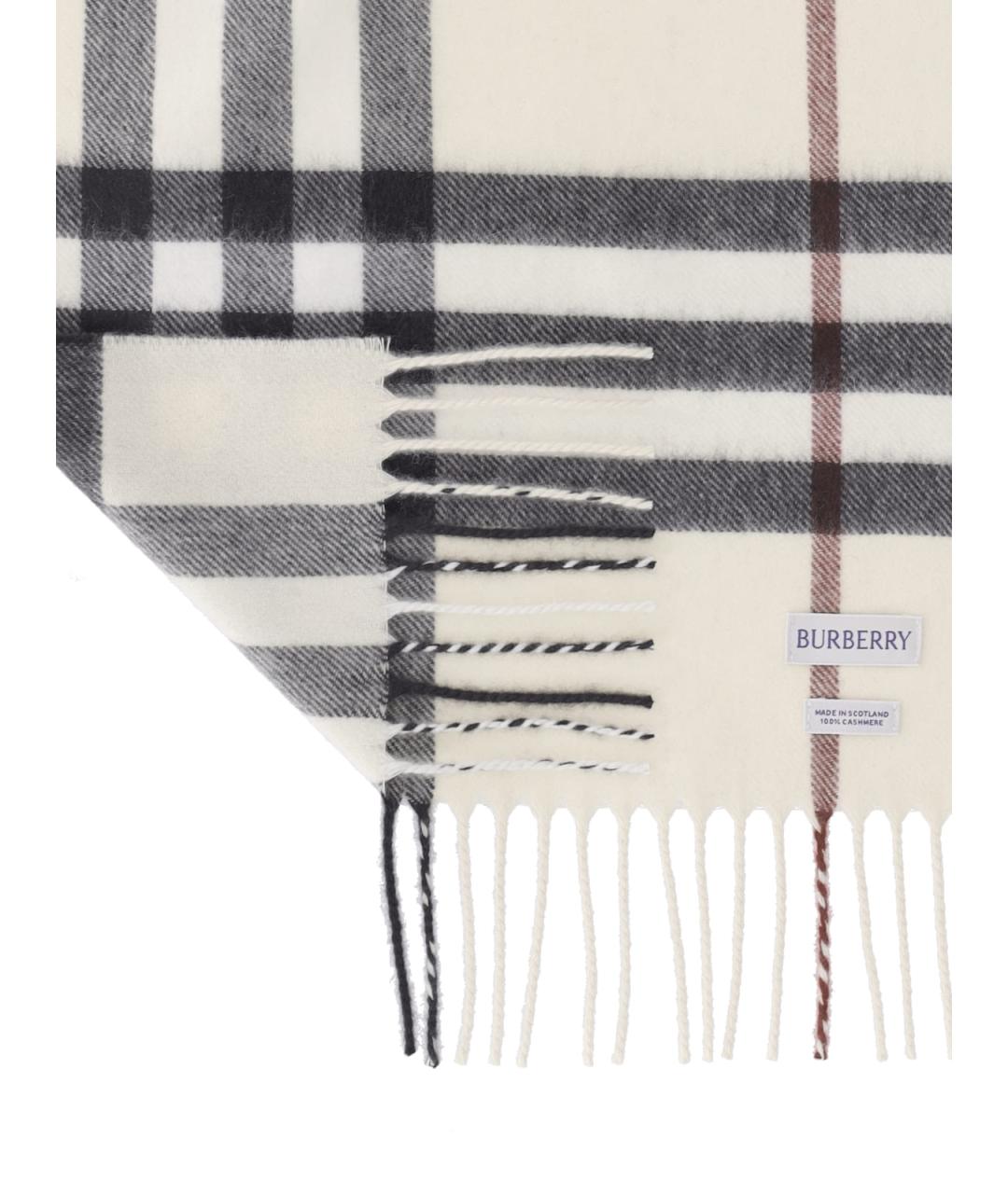 BURBERRY Серый кашемировый шарф, фото 3