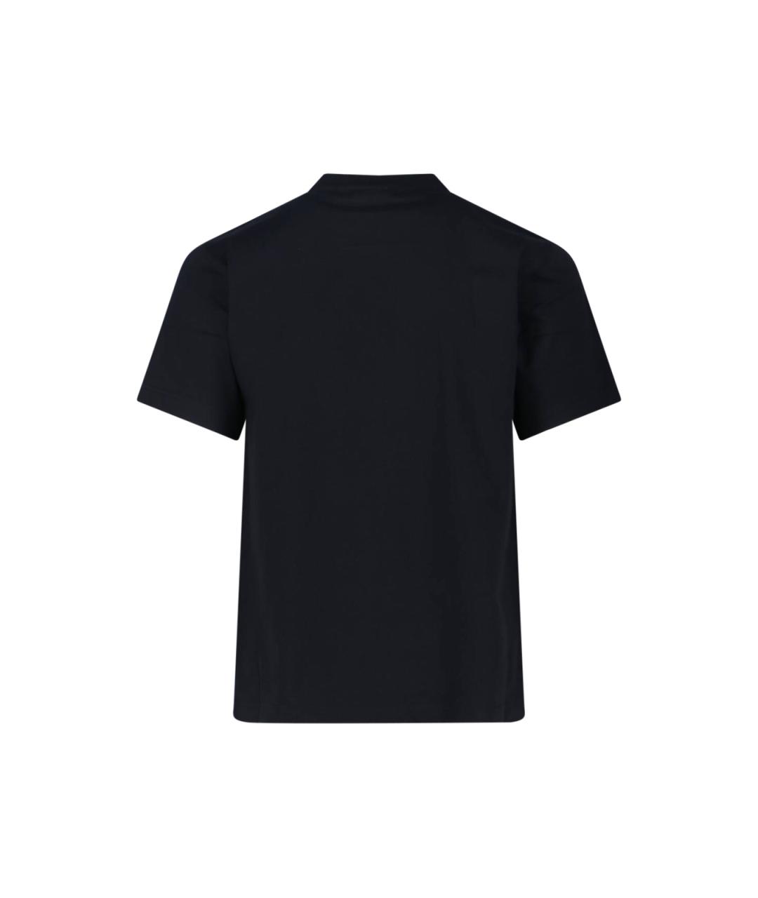 BURBERRY Черная хлопковая футболка, фото 2