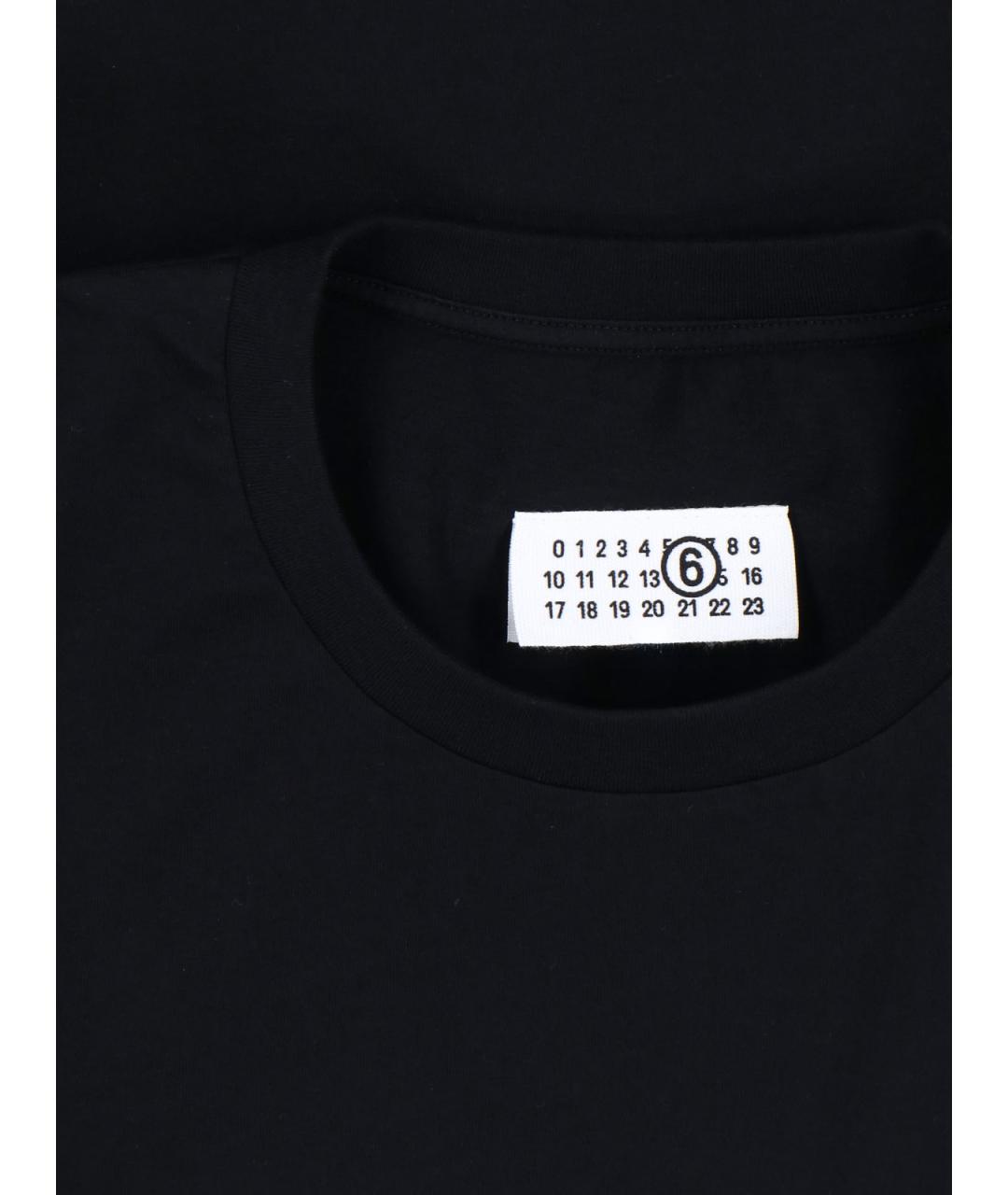 MM6 MAISON MARGIELA Черное хлопковое повседневное платье, фото 3