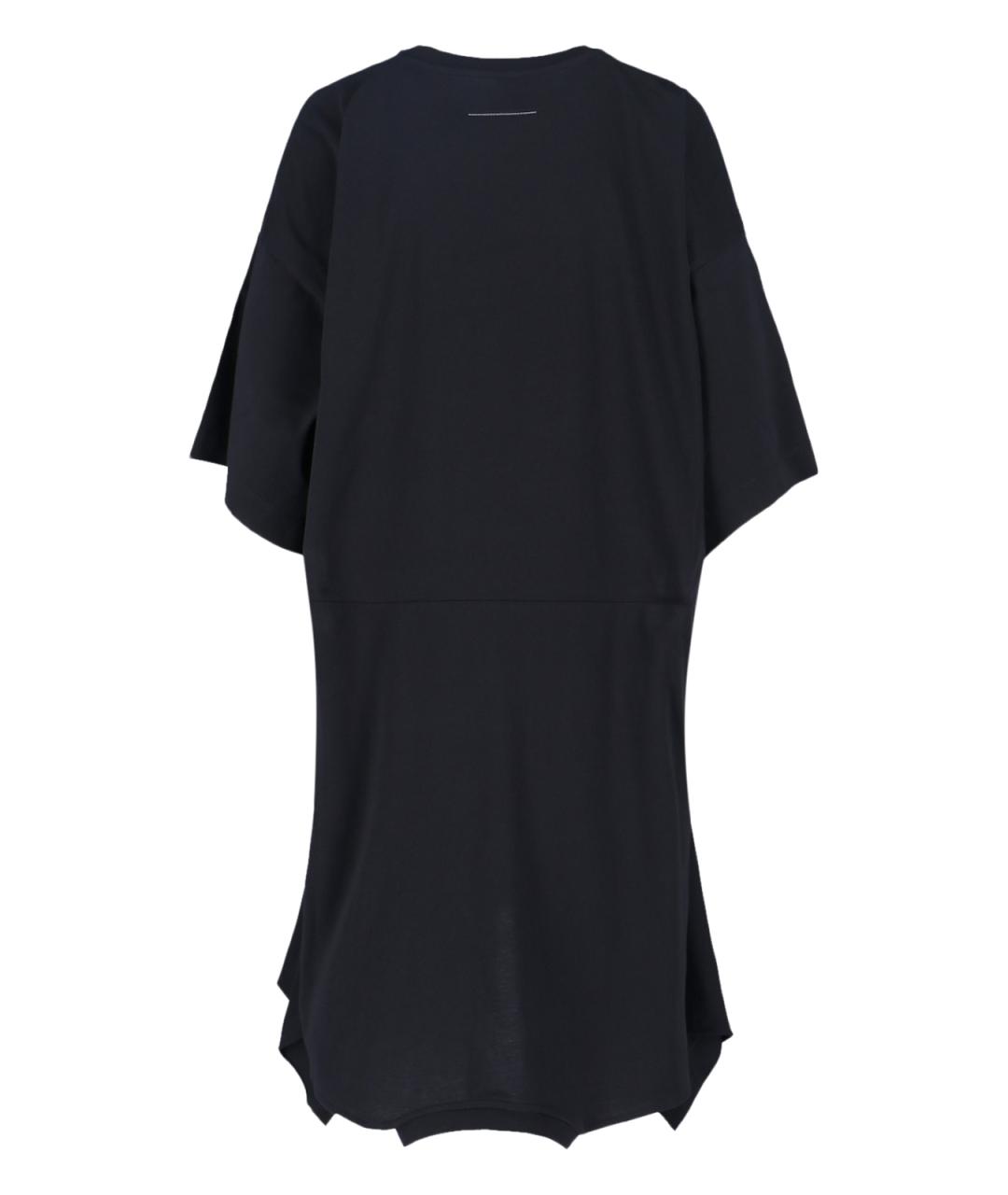 MM6 MAISON MARGIELA Черное хлопковое повседневное платье, фото 2