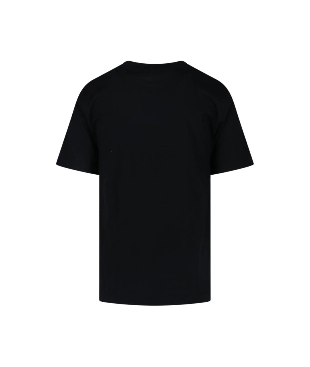 BURBERRY Черная хлопковая футболка, фото 2