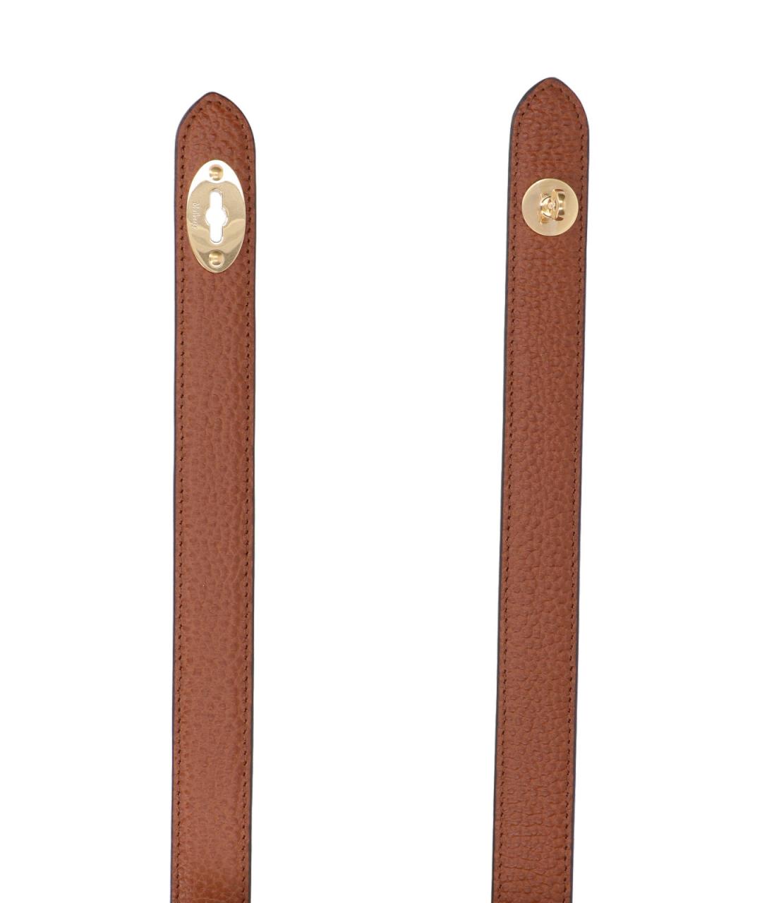 MULBERRY Коричневый кожаный ремень, фото 2