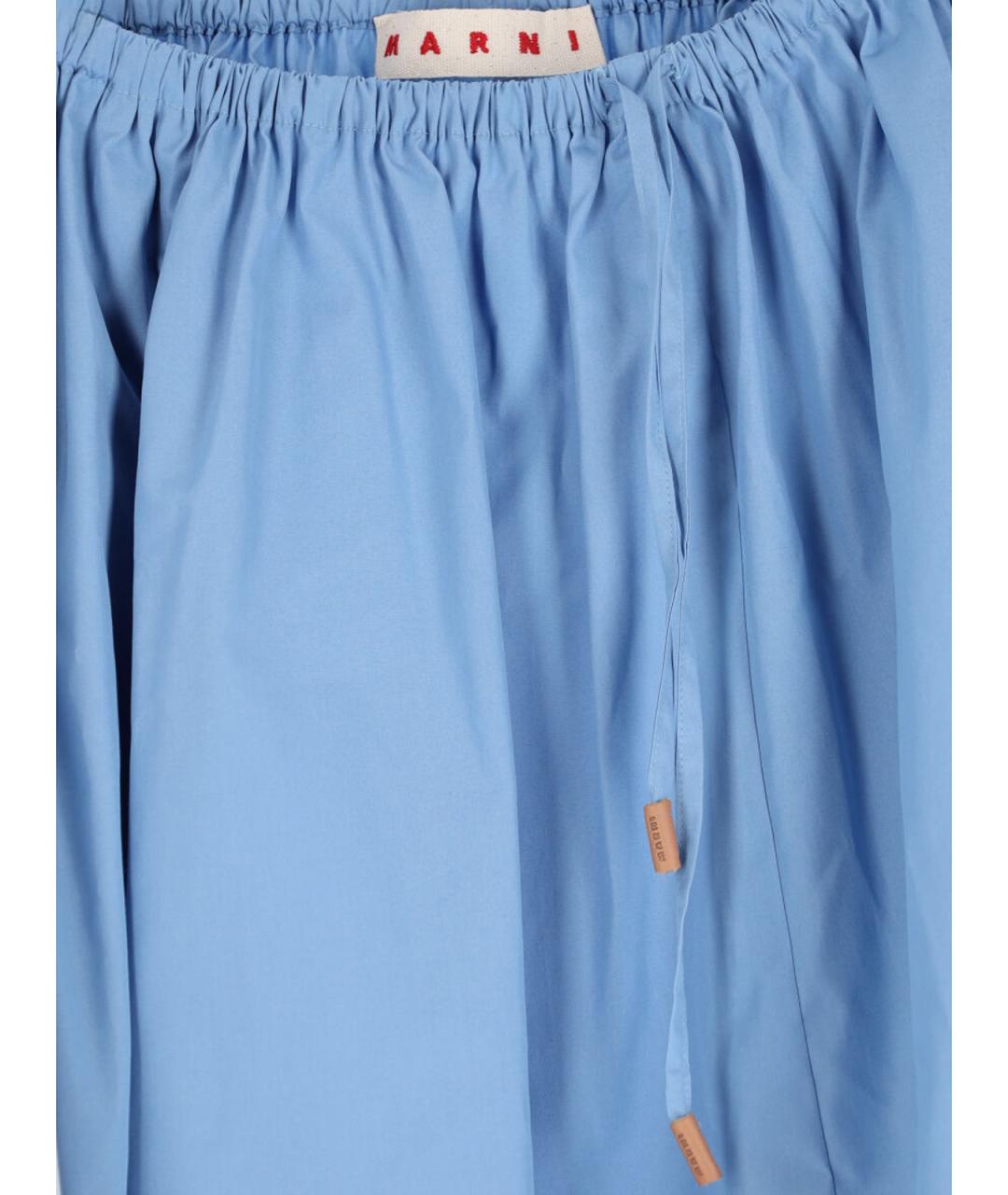 MARNI Синяя юбка миди, фото 4