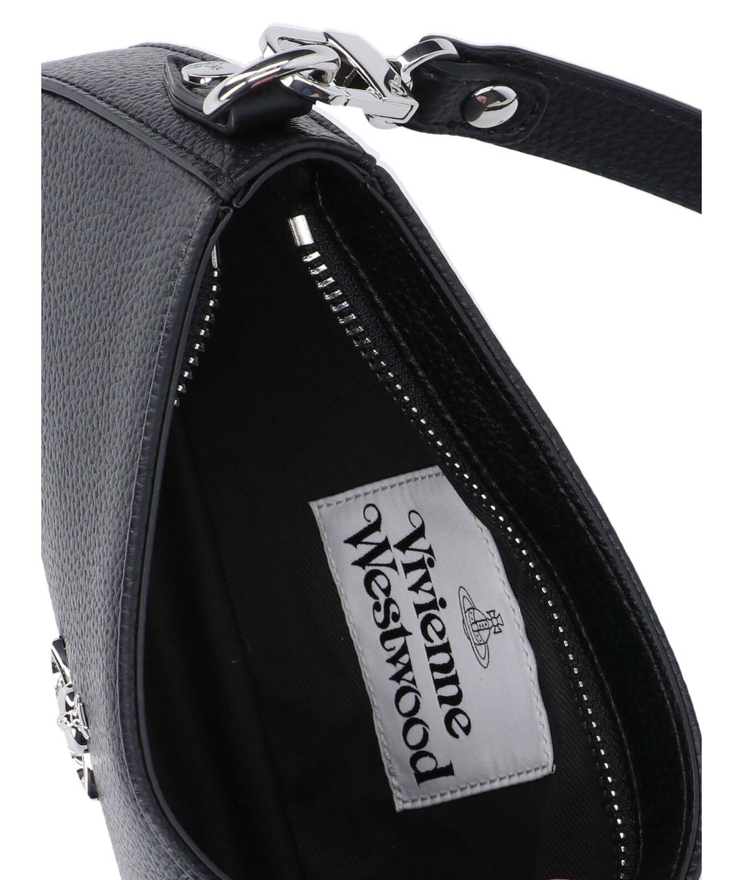VIVIENNE WESTWOOD Черная сумка через плечо из искусственной кожи, фото 4